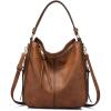imageRealer Hobo Crossbody Bags for Women Designer Faux Leather Hobo Handbags Retro Large Size Shoulder Bag Bucket Purse