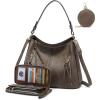 imageRealer Hobo Handbags Purses and Wallet Set for Women Shoulder Tote Bag with Adjustable Shoulder Strap Faux Leather