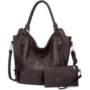 Tote Bag for Women PU Leather Shoulder Bags Fashion Hobo Bags Large Purse and Handbags with Adjustable Shoulder Strap(Coffee)