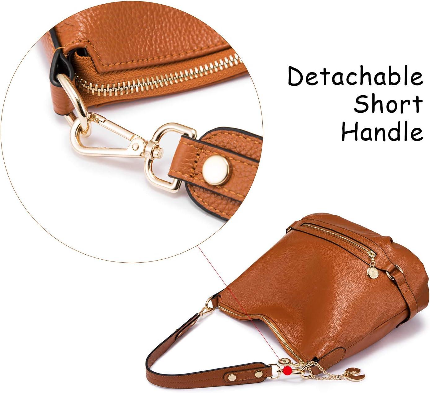 imageGenuine Leather Handbags for Women Large Designer Ladies Shoulder Bag Bucket Style